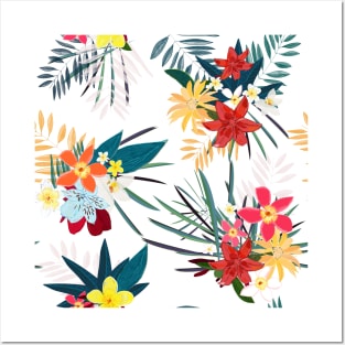 Frangipani lily palm Posters and Art